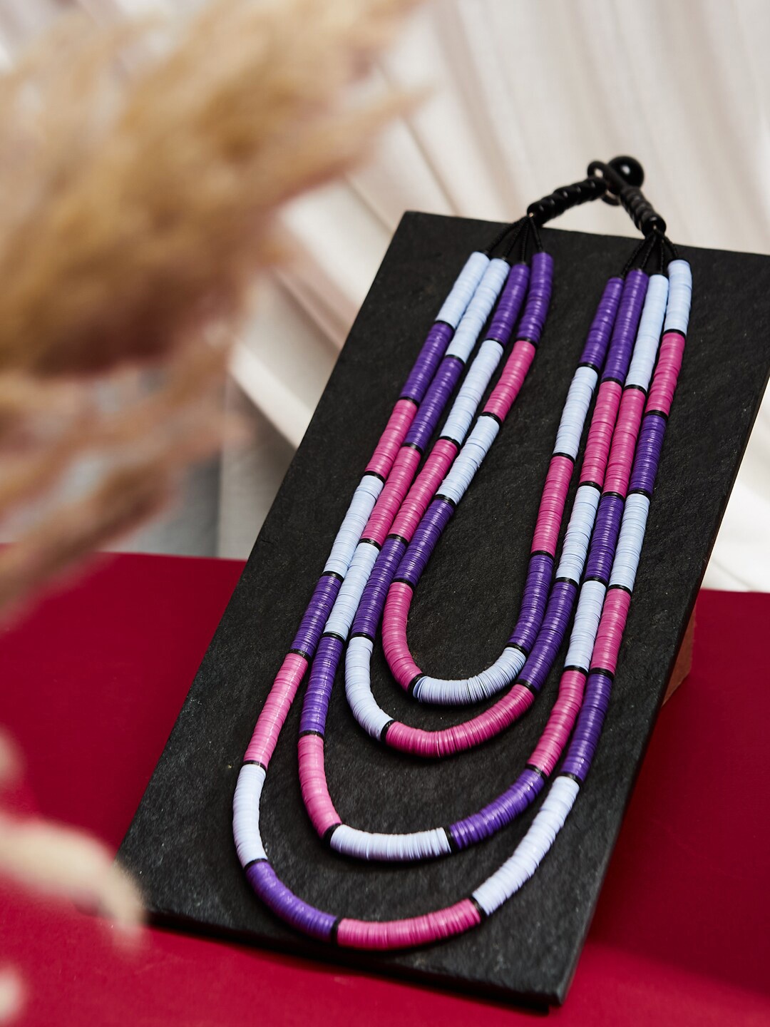 

Fabindia Layered Necklace, Violet