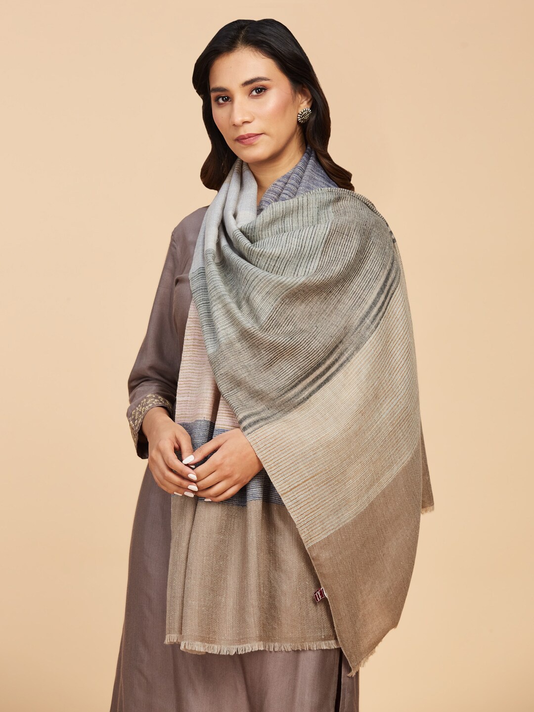 

Fabindia Women Woven Design Stole, Beige