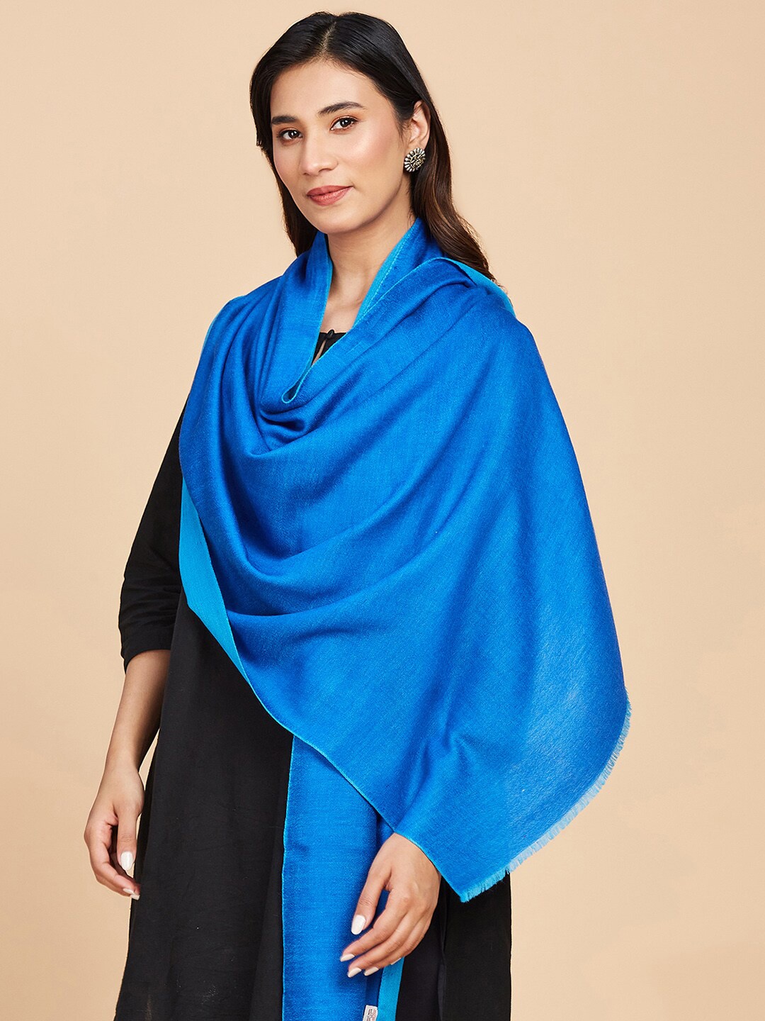 

Fabindia Women Woven Design Stole, Blue