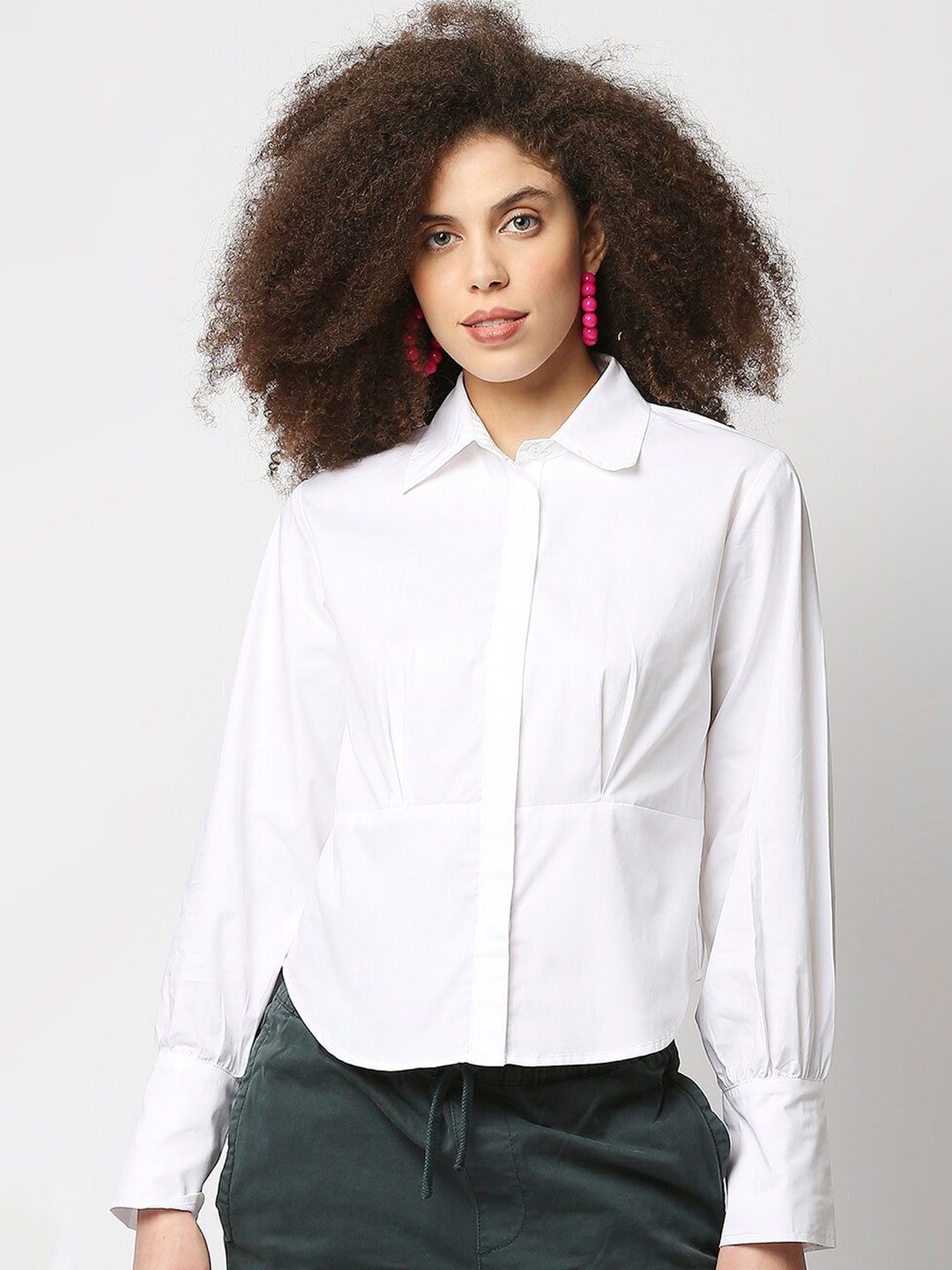 

Remanika Cotton Casual Shirt, White