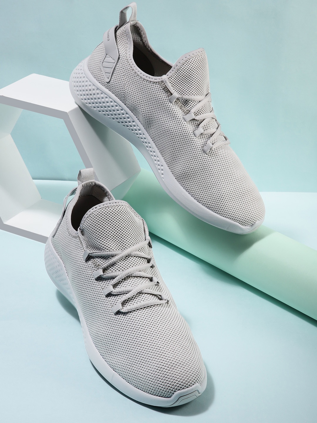 

Mast & Harbour Men Woven Design Sneakers, Grey