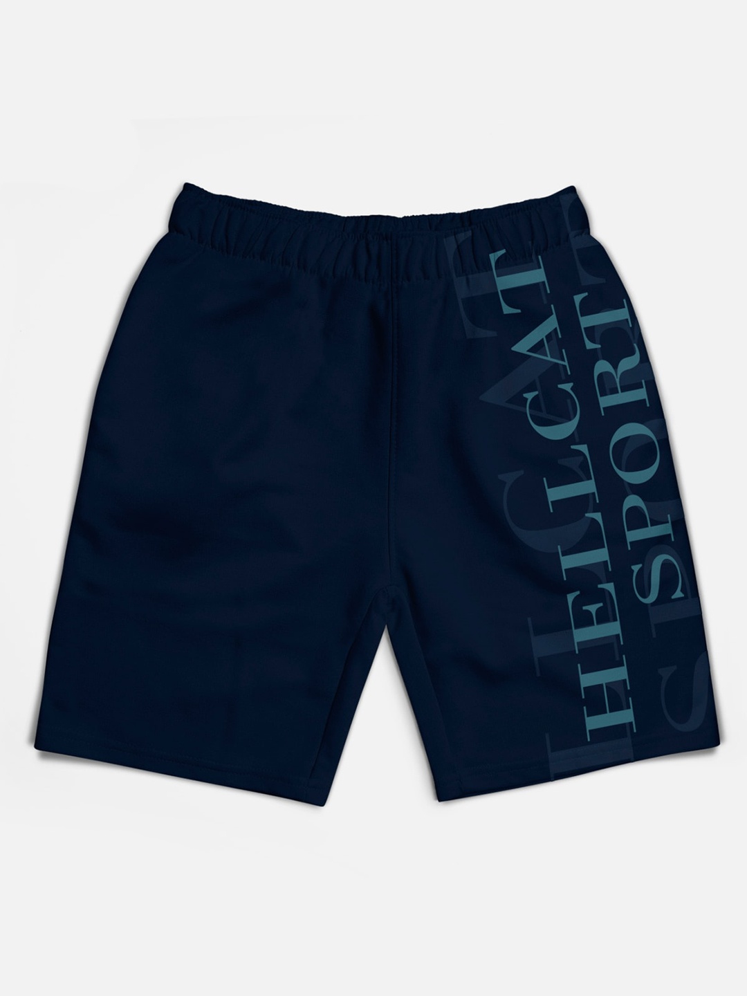 

HELLCAT Boys Typography Printed Shorts, Navy blue