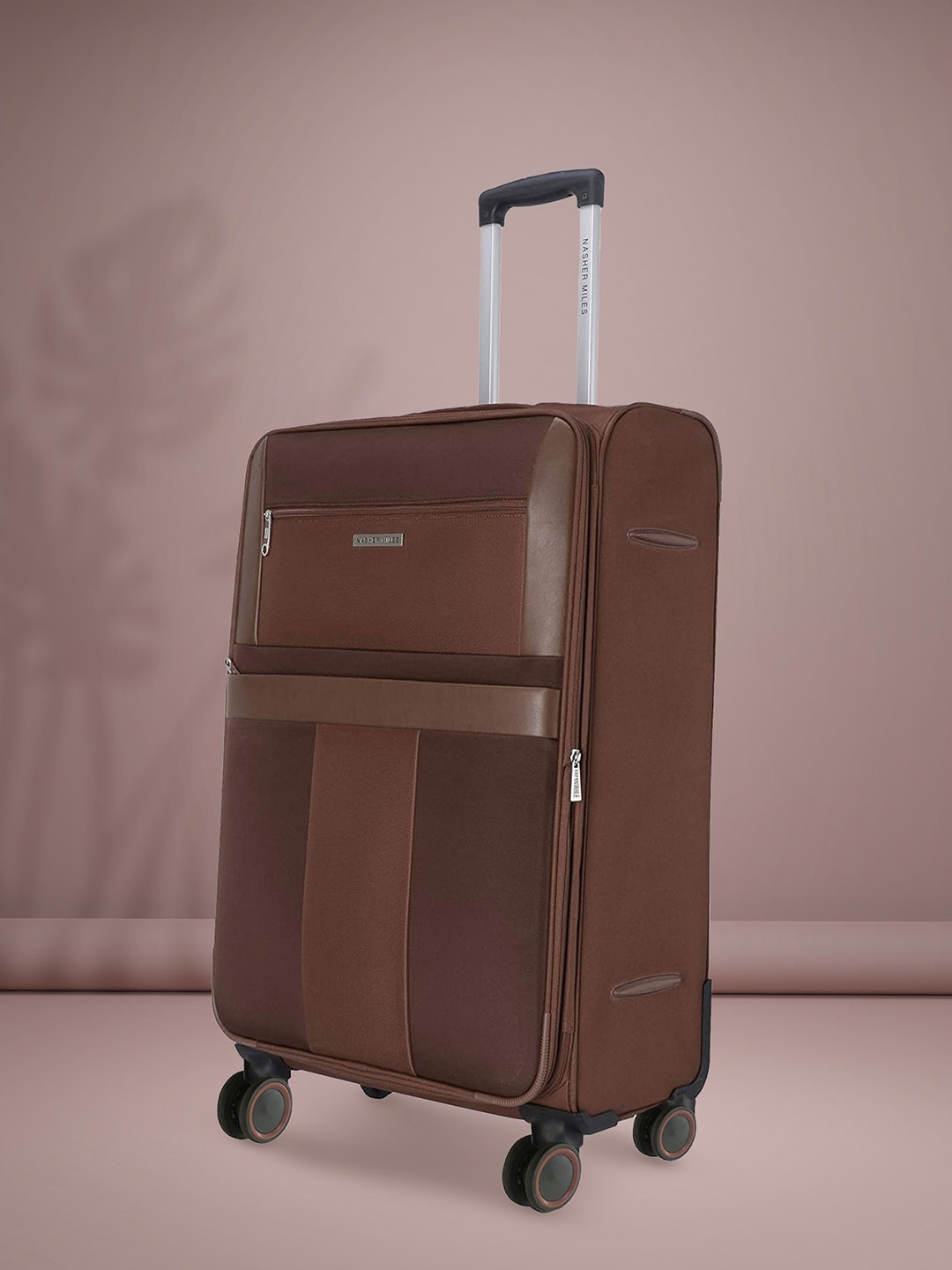 

Nasher Miles Toledo Expander Soft-Sided Medium Trolley Bag, Brown
