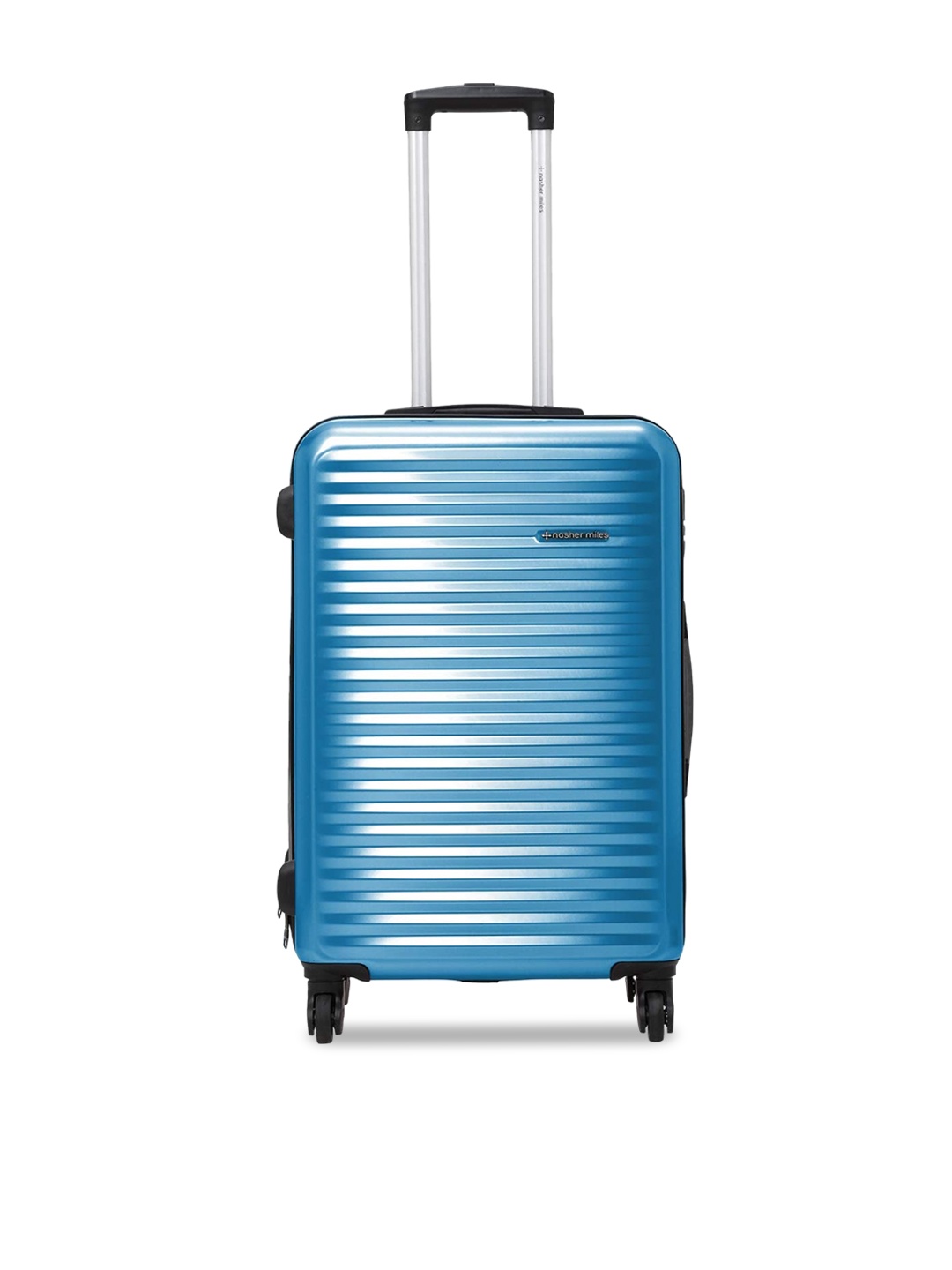 

Nasher Miles Blue Textured Hard-Sided Medium Trolley Suitcase