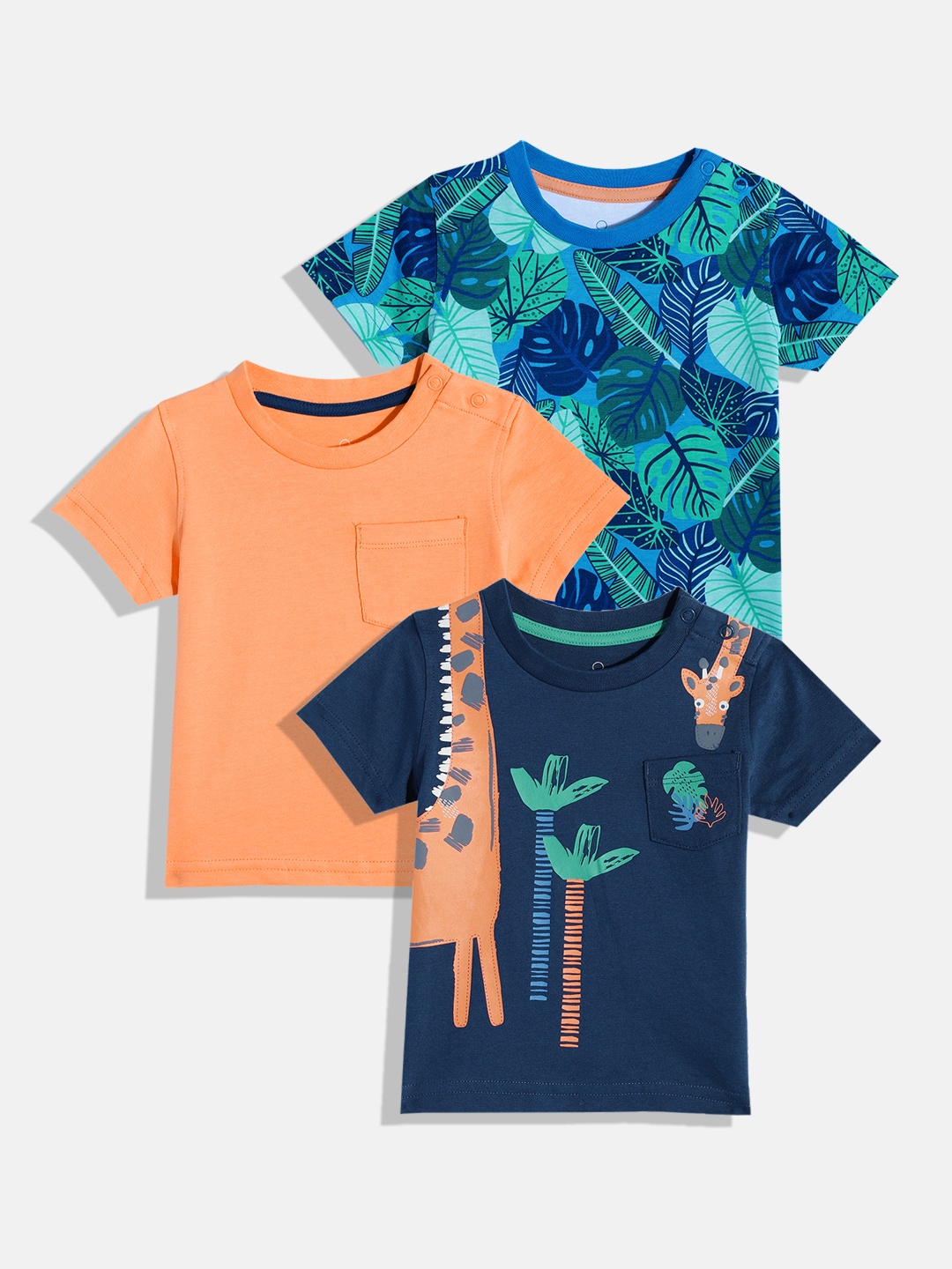 

mothercare Boys Pack of 3 Pure Cotton T-shirts, Multi