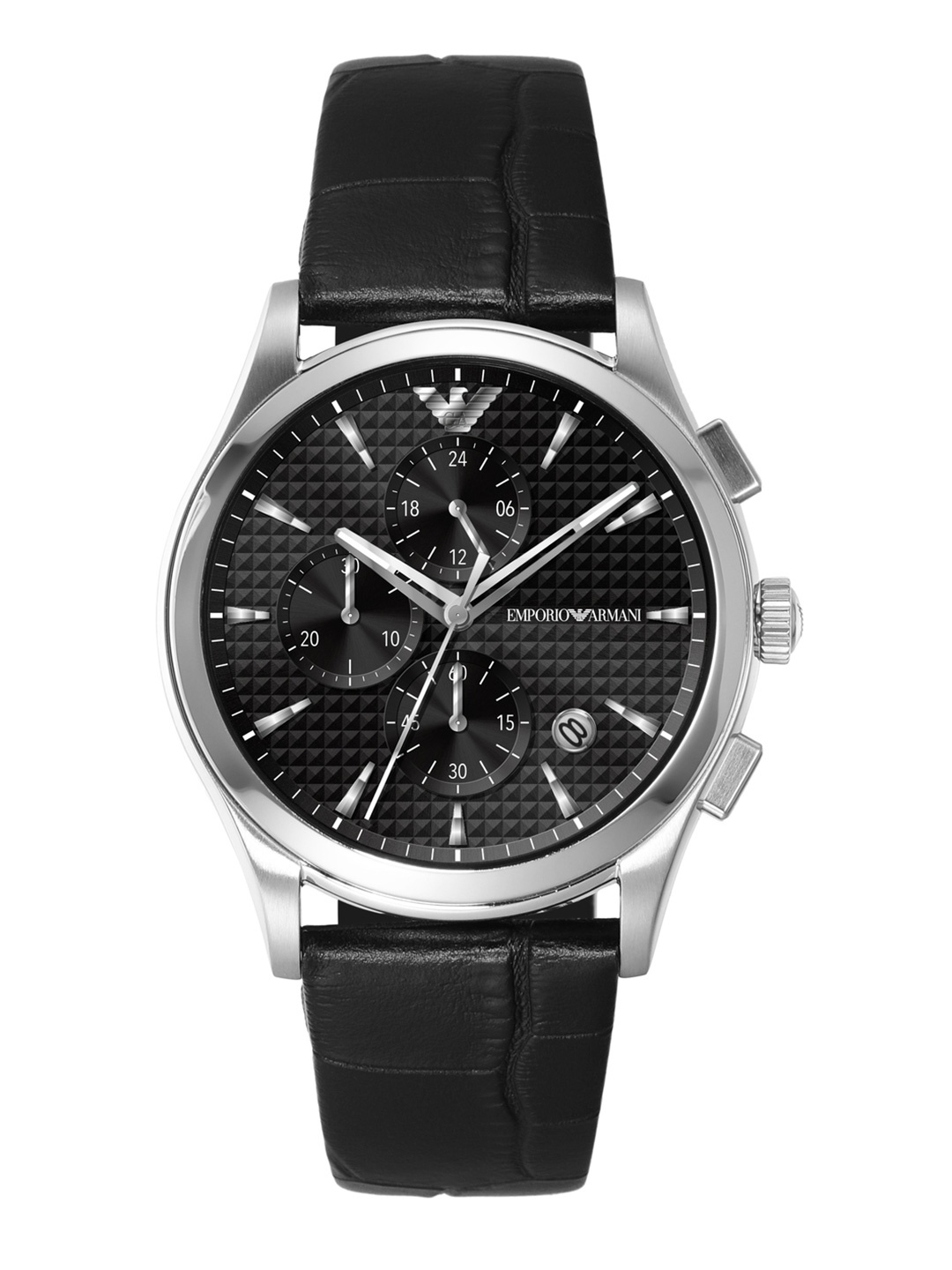 

Emporio Armani Men Analogue Chronograph Automatic Solar Powered Watch AR11530, Black