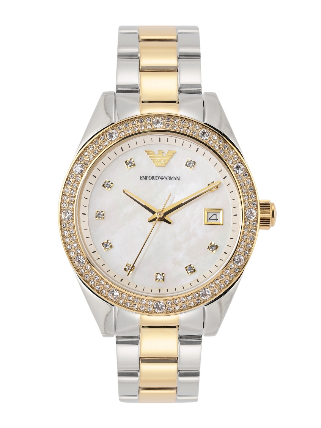 

Emporio Armani Women Mother of Pearl Analogue Watch AR11520, White