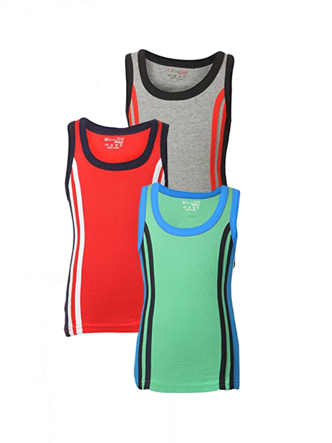 

Bodycare Kids Boys Pack Of 3 Assorted Cotton Innerwear Vests
