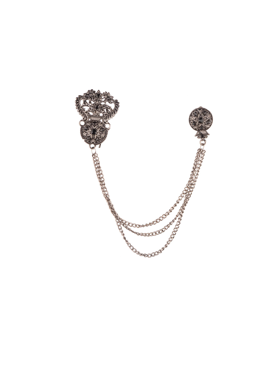 

The Tie Hub Men Crown Chain Lapel Pin, Silver