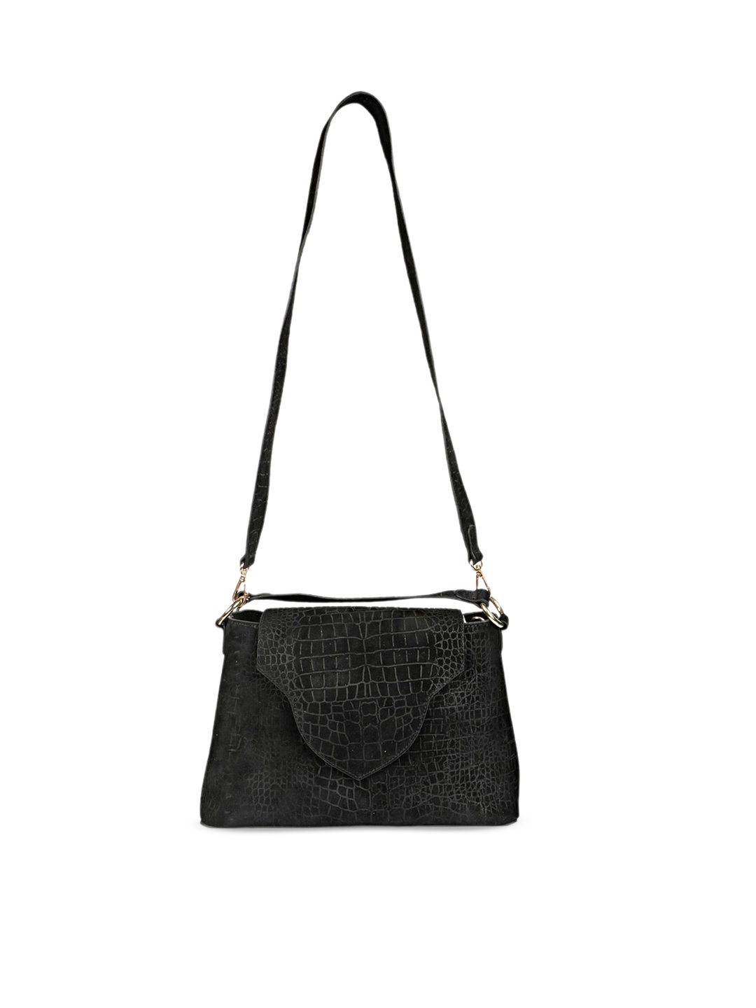 

Saint G Textured Leather Structured Sling Bag, Charcoal