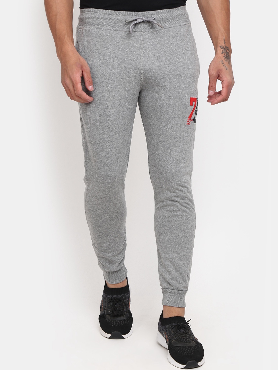 

V-Mart Men Mid-Rise Cotton Jogger, Grey