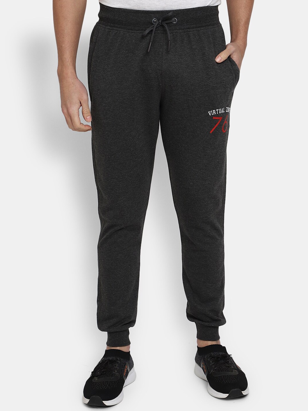 

V-Mart Men Single Jersey Straight Track Pant, Grey