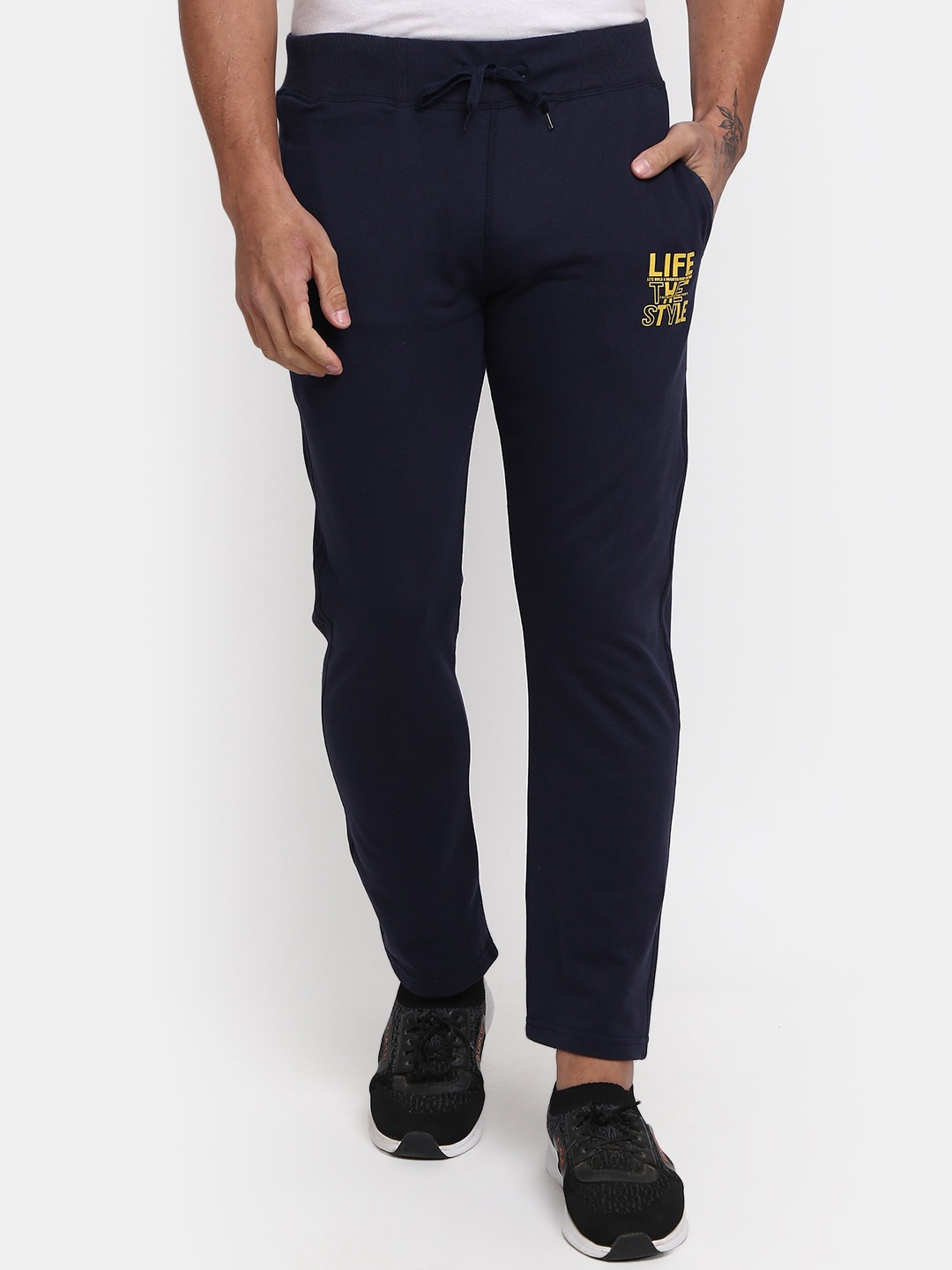 

V-Mart Men Mid-Rise Straight Jogger, Navy blue