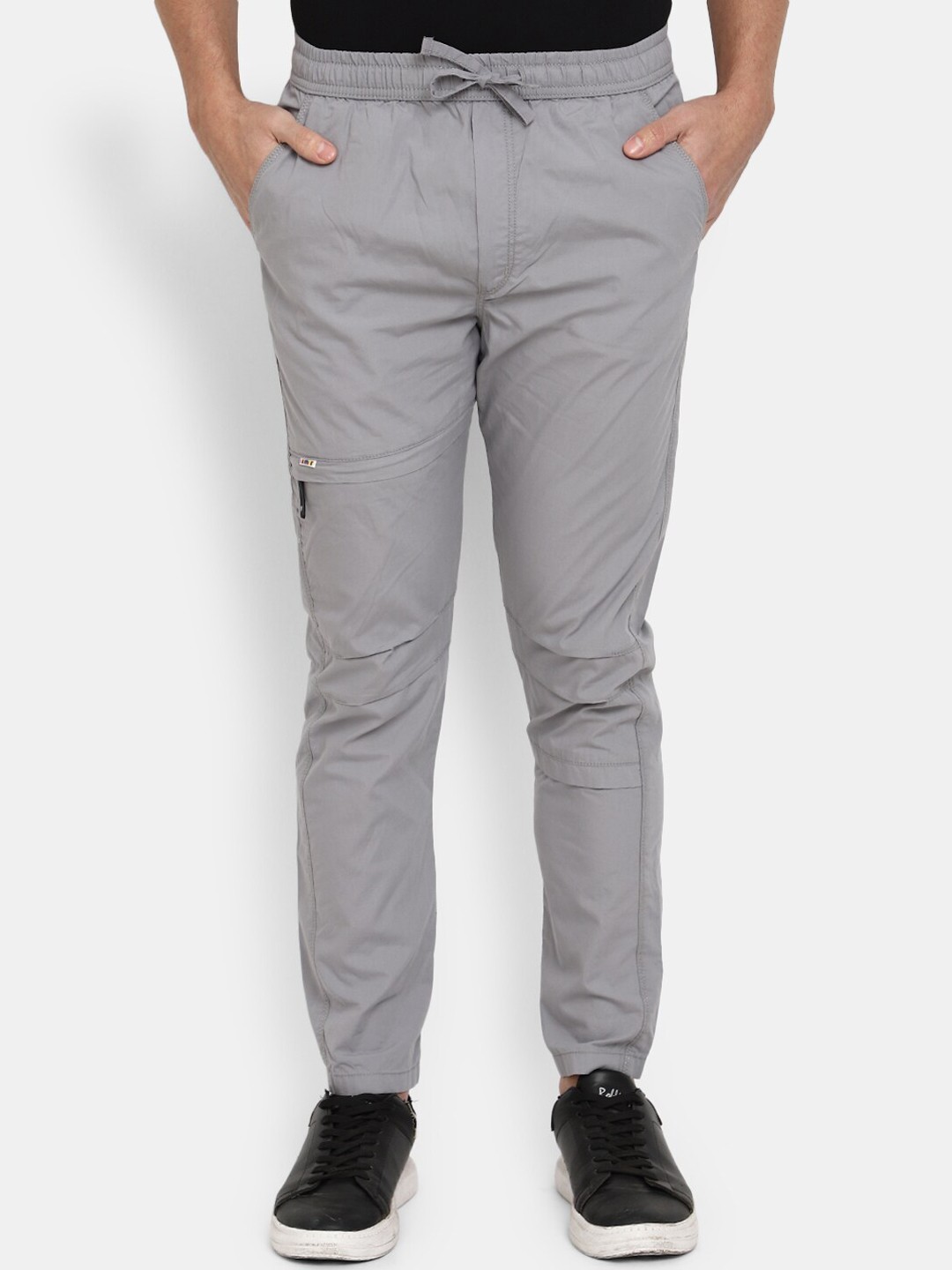 

V-Mart Men Regular Fit Cotton Track Pants, Grey