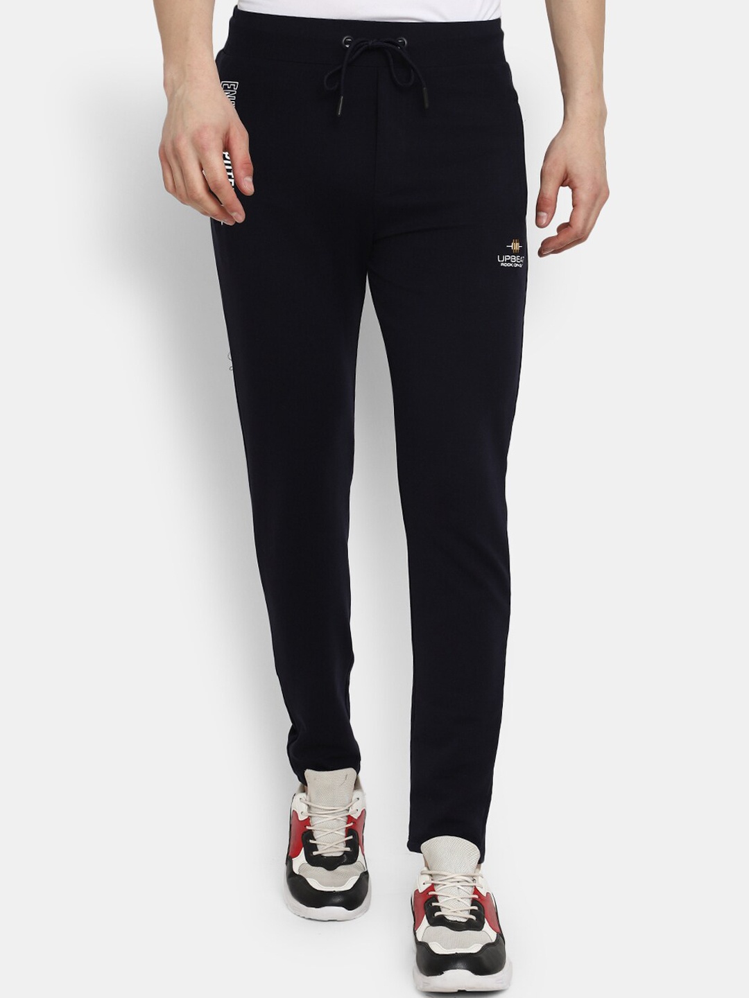 

V-Mart Men Cotton Terry Track Pants, Navy blue