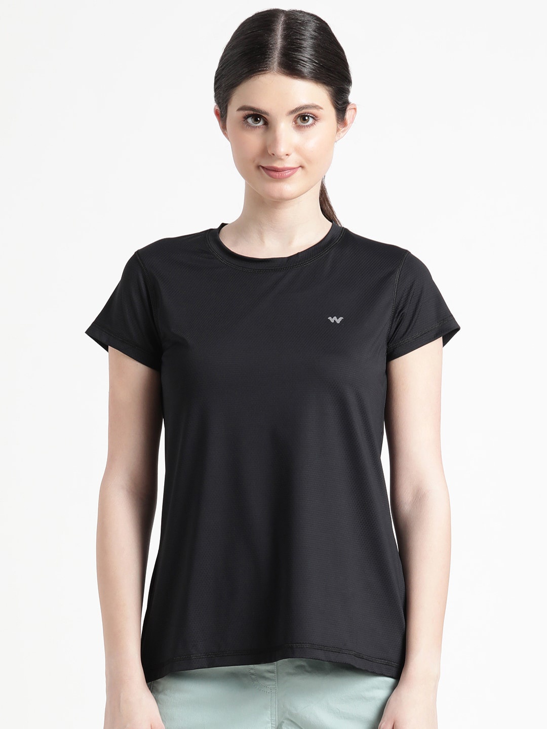 

Wildcraft Women Round Neck Anti Odour T-shirt, Black