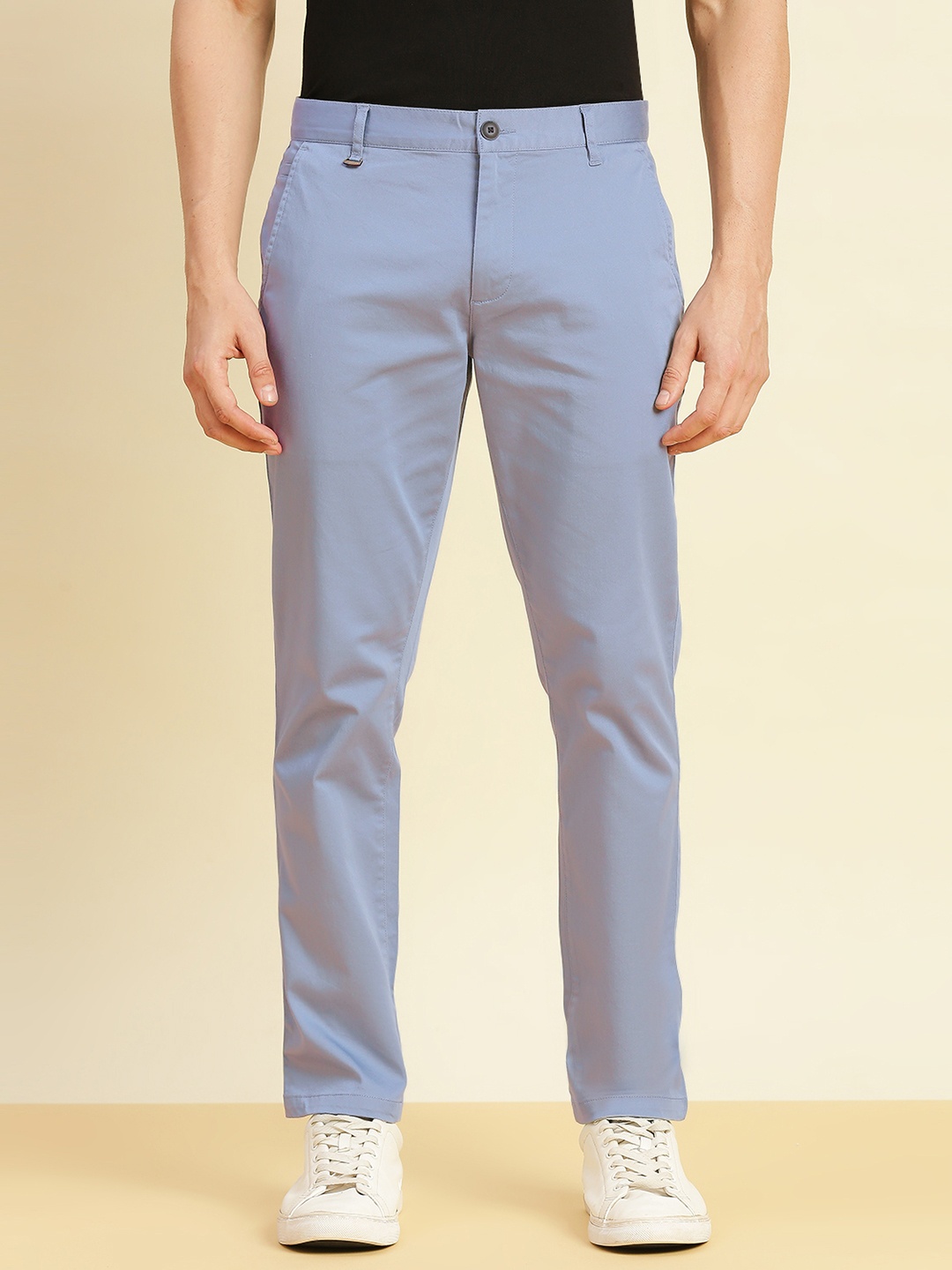 

INVICTUS Men Classic Slim Fit Easy Wash Trousers, Grey