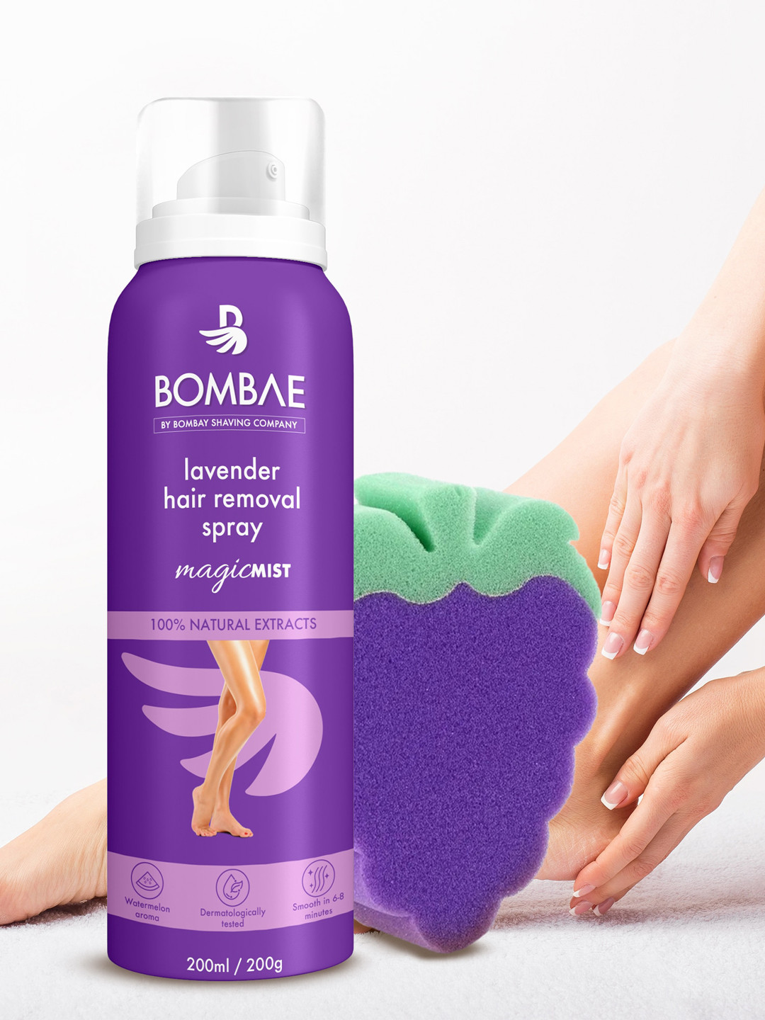 

BOMBAE Women Lavender Hair Removal Spray Cream For Painless Hair Removal, Purple
