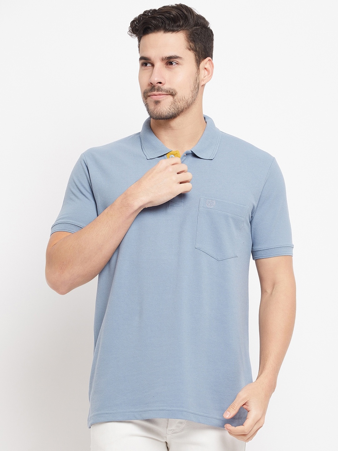 

Duke Men Polo Collar T-shirt, Grey