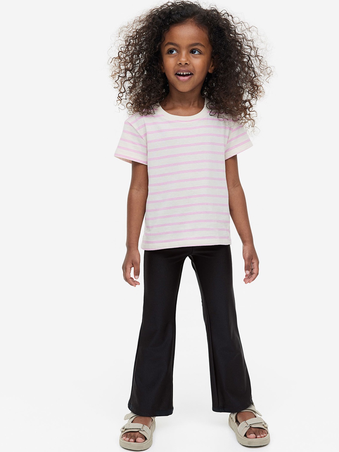 

H&M Girls Flared Leggings, Black
