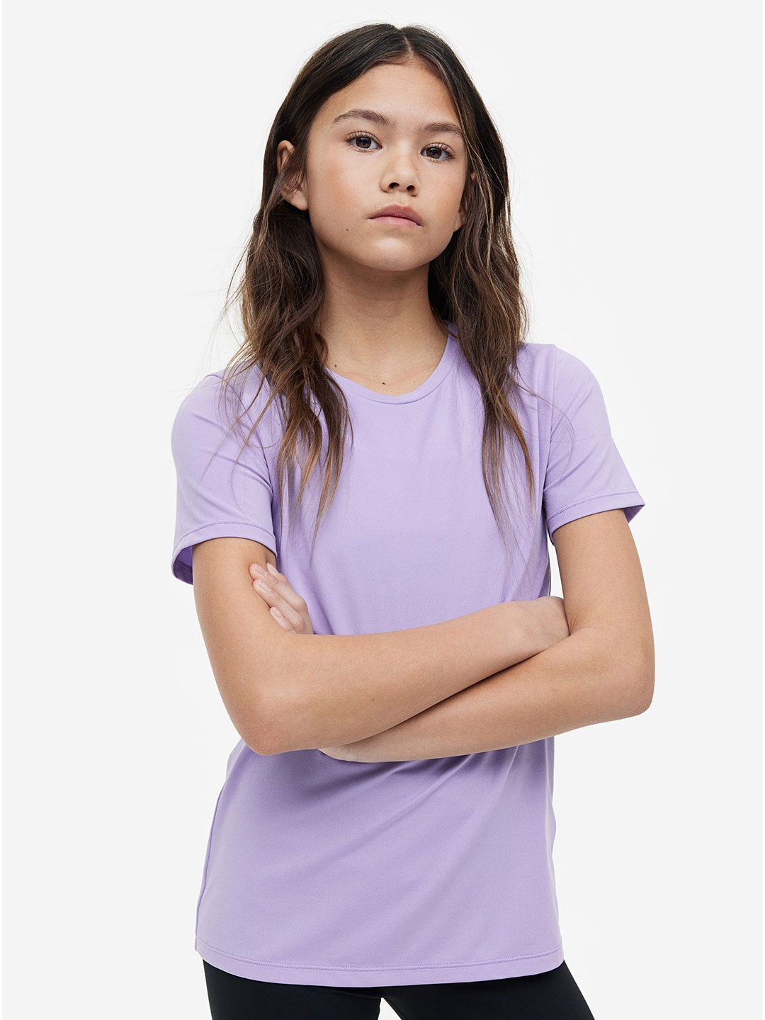 

H&M Girls 2-Pack Sports Tops, Black