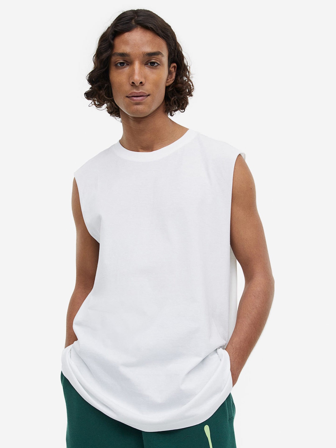

H&M Pure Cotton Vest Top, White