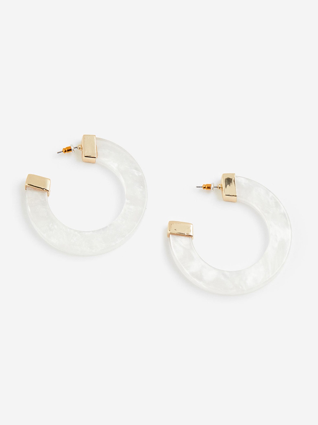 

H&M Hoop Earrings, White