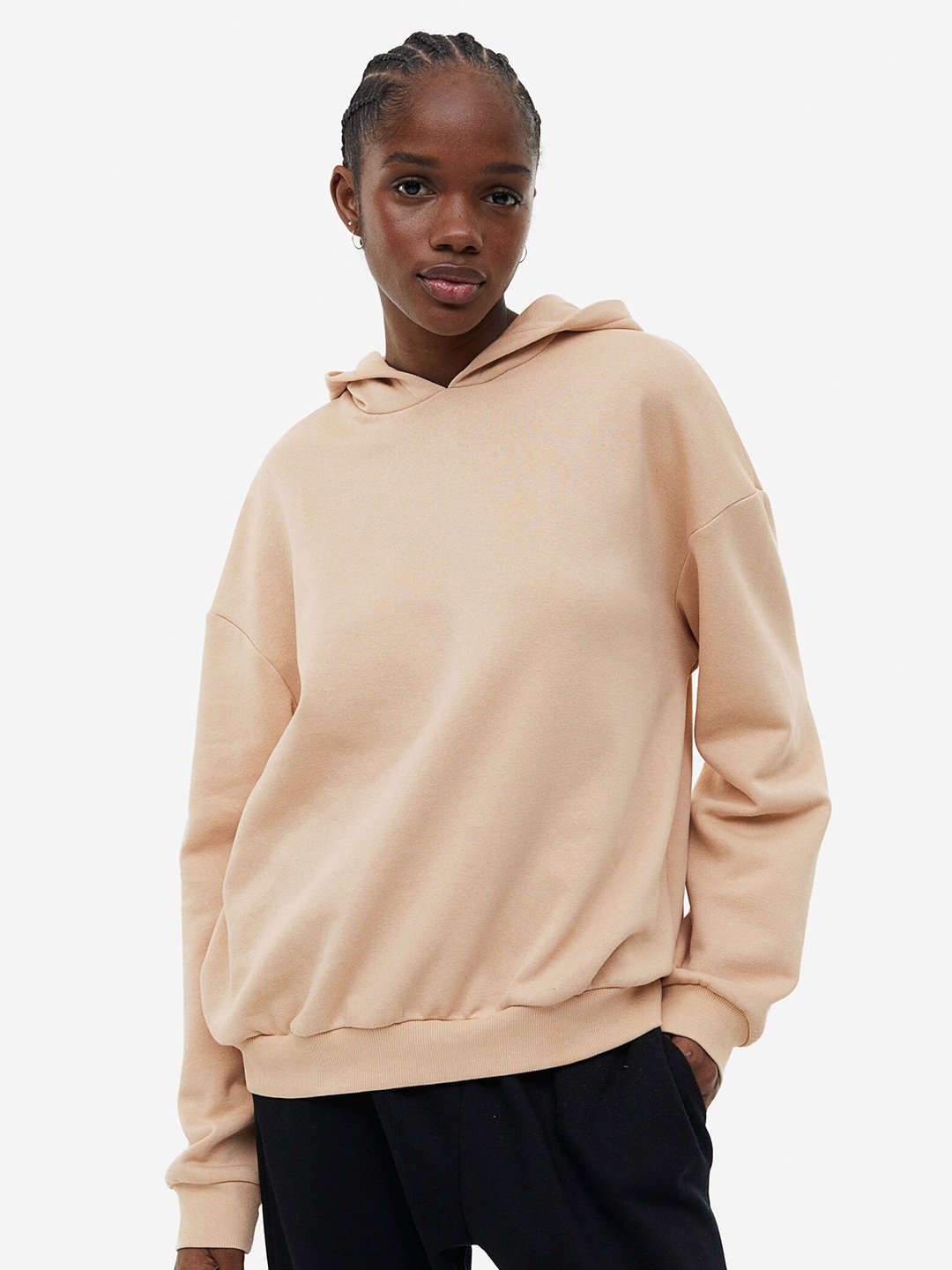 

H&M Women Hoodie, Beige