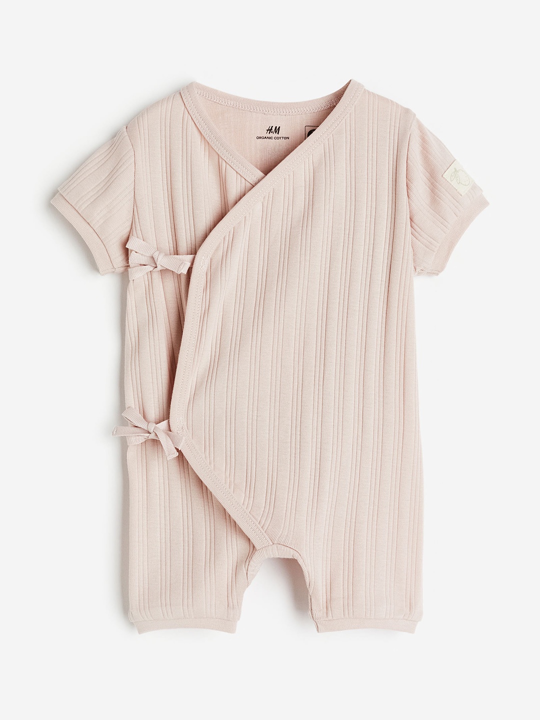

H&M Infant Boys Wrapover Cotton Romper Suit, Pink