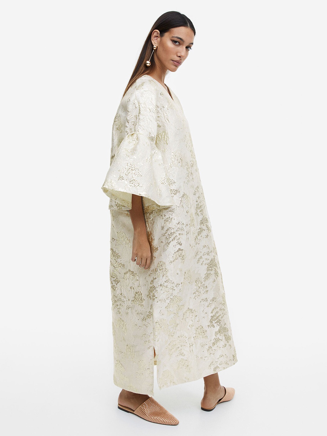 

H&M Women Kaftan Dress, White