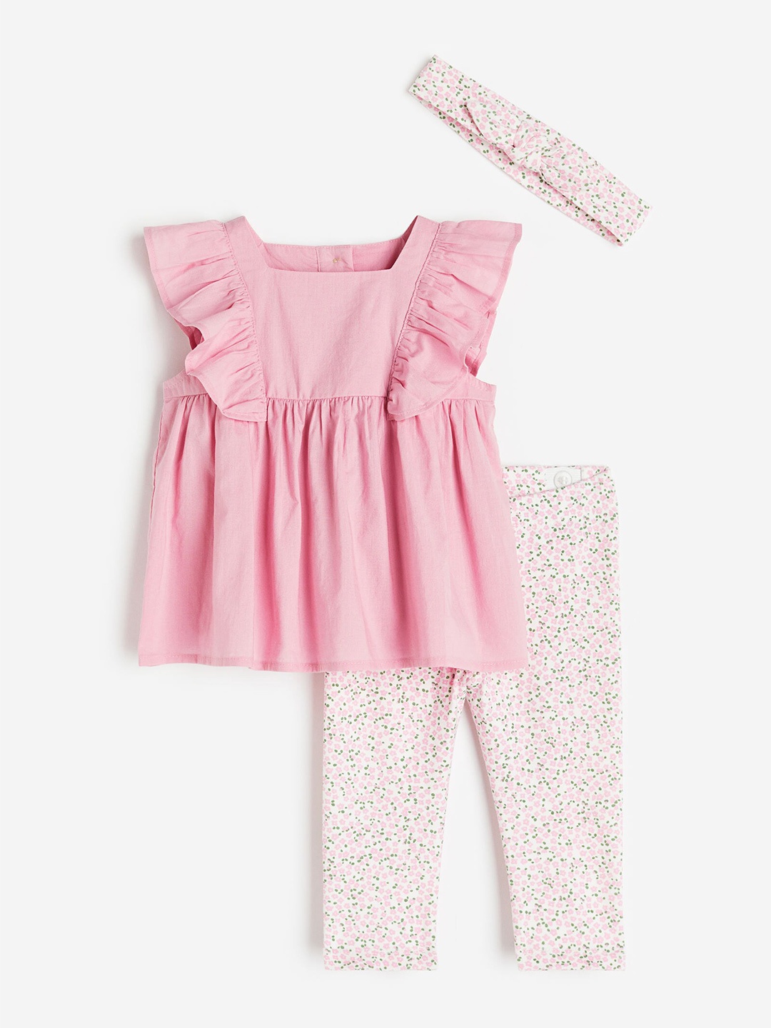 

H&M Girls 3-Piece Cotton Set, Pink