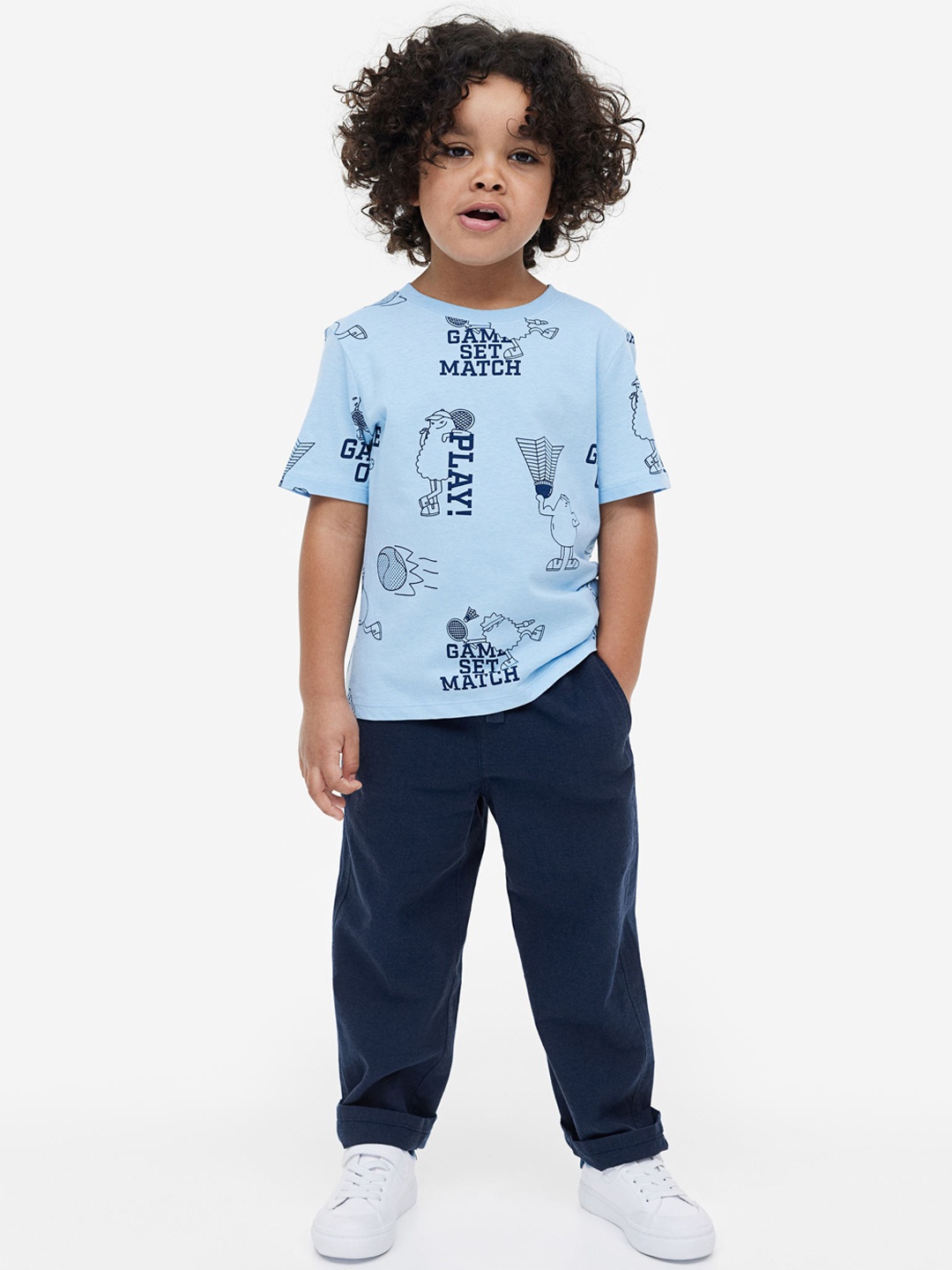 

H&M Boys Loose Fit Joggers, Blue