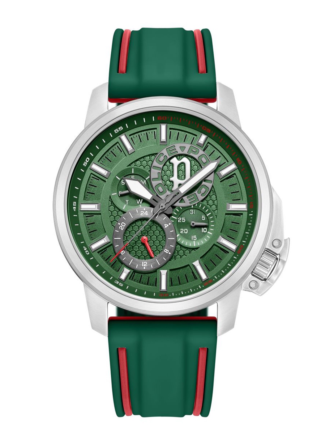 

Police Men Textured Straps Analogue Watch PLPEWJQ0005106, Green