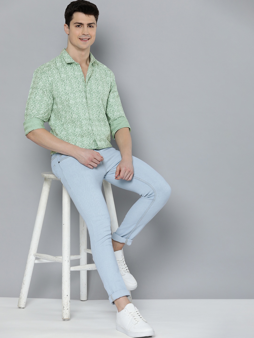 

Mast & Harbour Standard Pure Cotton Casual Shirt, Green