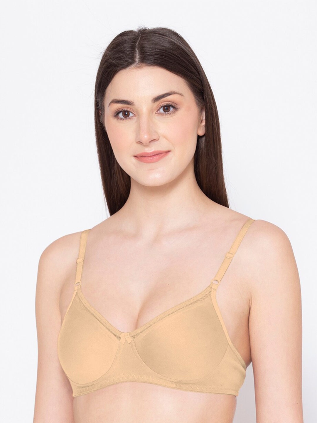 

GROVERSONS Paris Beauty Non Padded Cotton Seamless Non-Wired T-shirt Bra, Beige