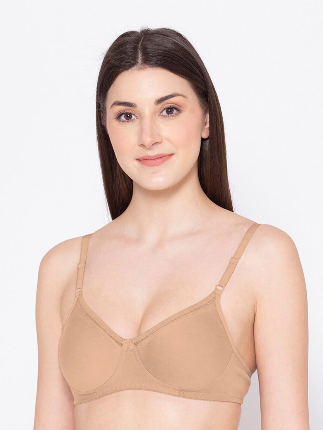 

GROVERSONS Paris Beauty Non Padded Cotton Seamless Non-Wired T-shirt Bra, Beige