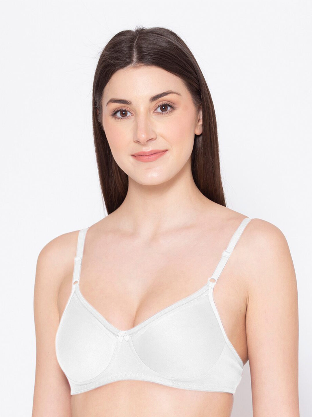 

GROVERSONS Paris Beauty Non Padded Cotton Seamless Non-Wired T-shirt Bra, White
