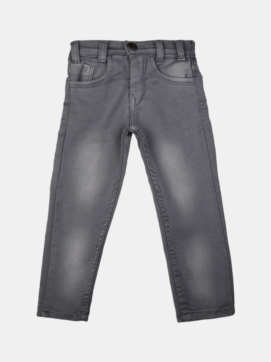 

V-Mart Boys Classic Mid-Rise Cotton Jeans, Grey