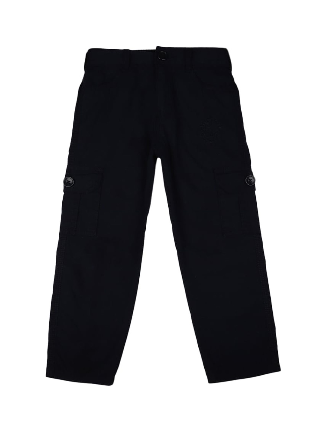 

V-Mart Boys Classic Mid-Rise Cotton Cargos, Navy blue