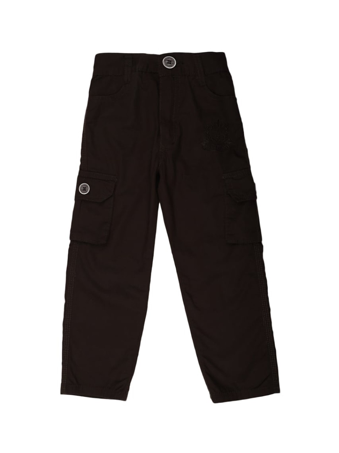 

V-Mart Boys Classic Mid-Rise Cotton Cargos, Brown