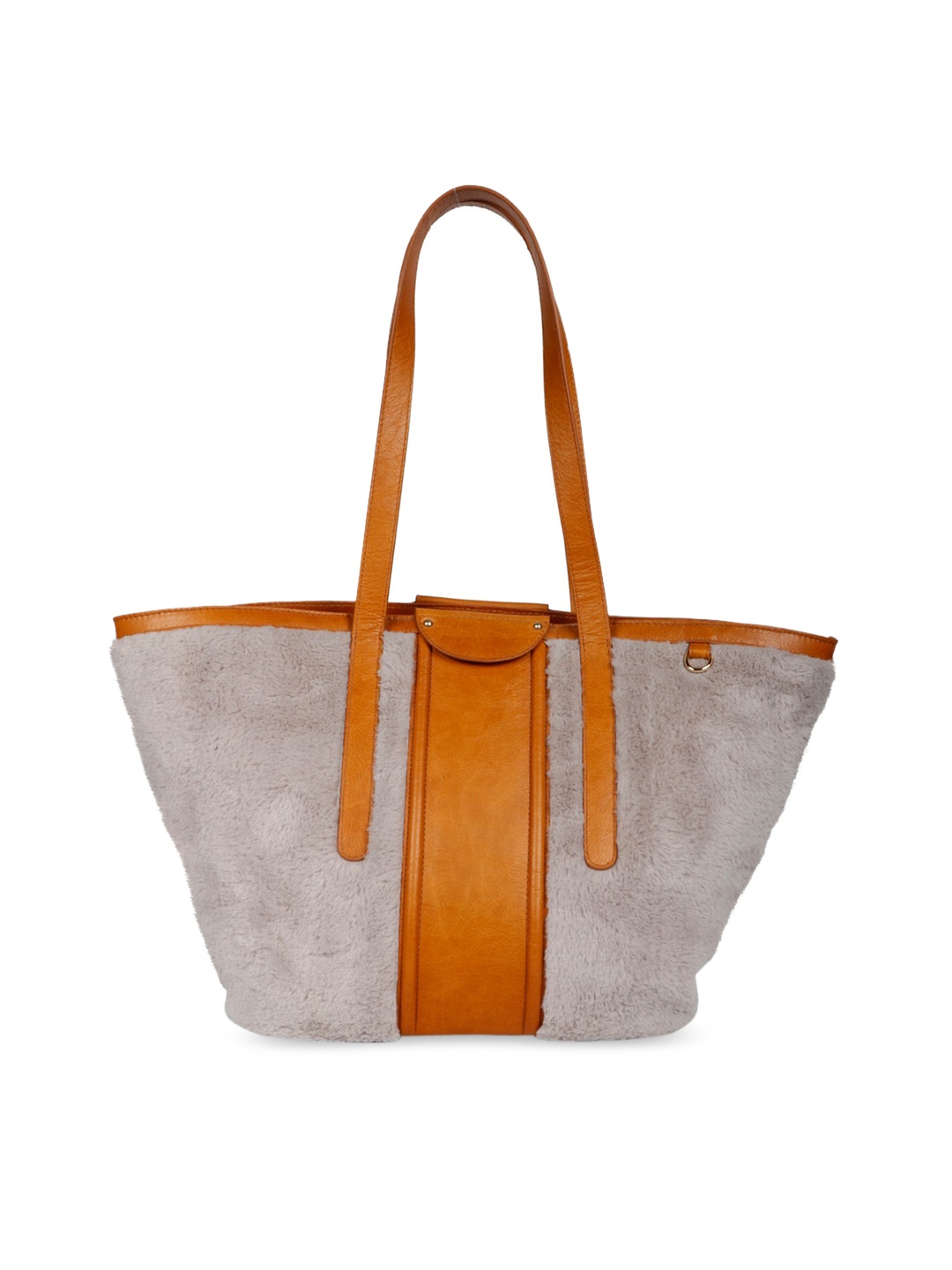 

Saint G Leather Structured Shoulder Bag, Grey