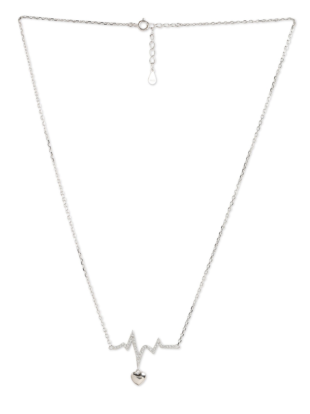 

ahilya 92.5 Sterling Silver Valentine Heart Necklace