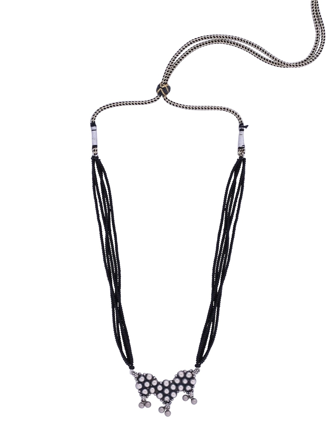 

ahilya 92.5 Sterling Silver Beaded Necklace