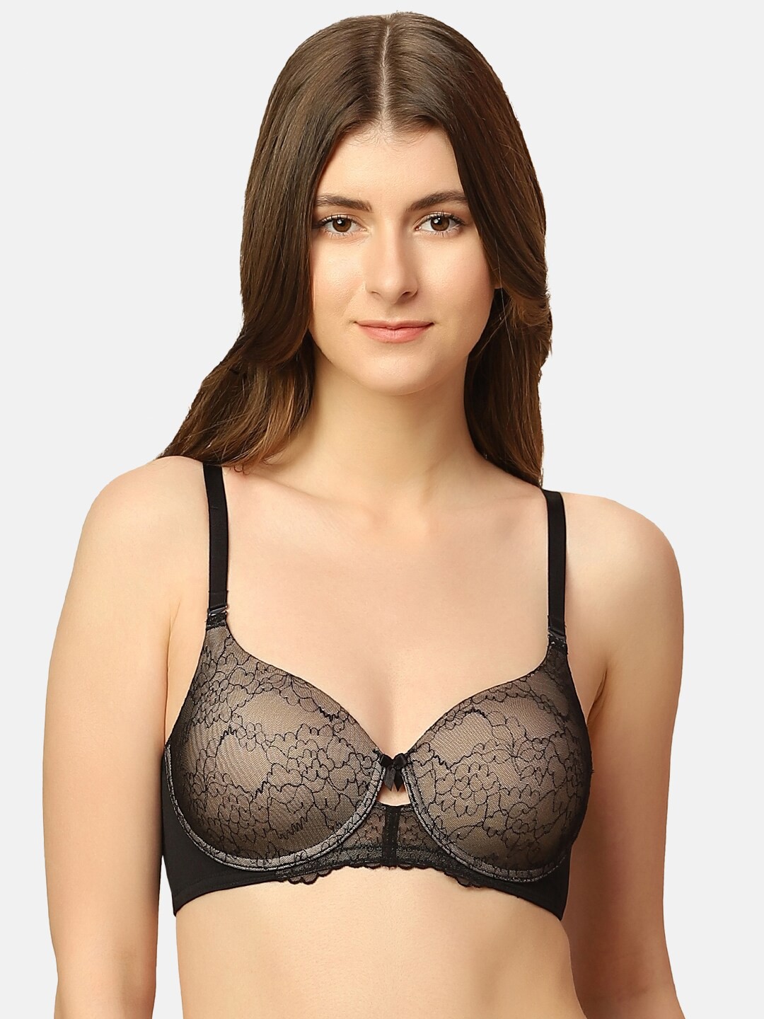 

Triumph Self Design Lightly Padded Non-Wired Bra, Black