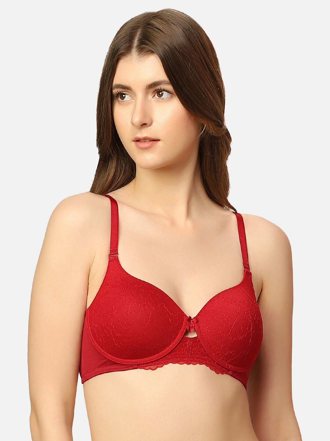 

Triumph Self Design Underwired Lightly Padded Bra, Red