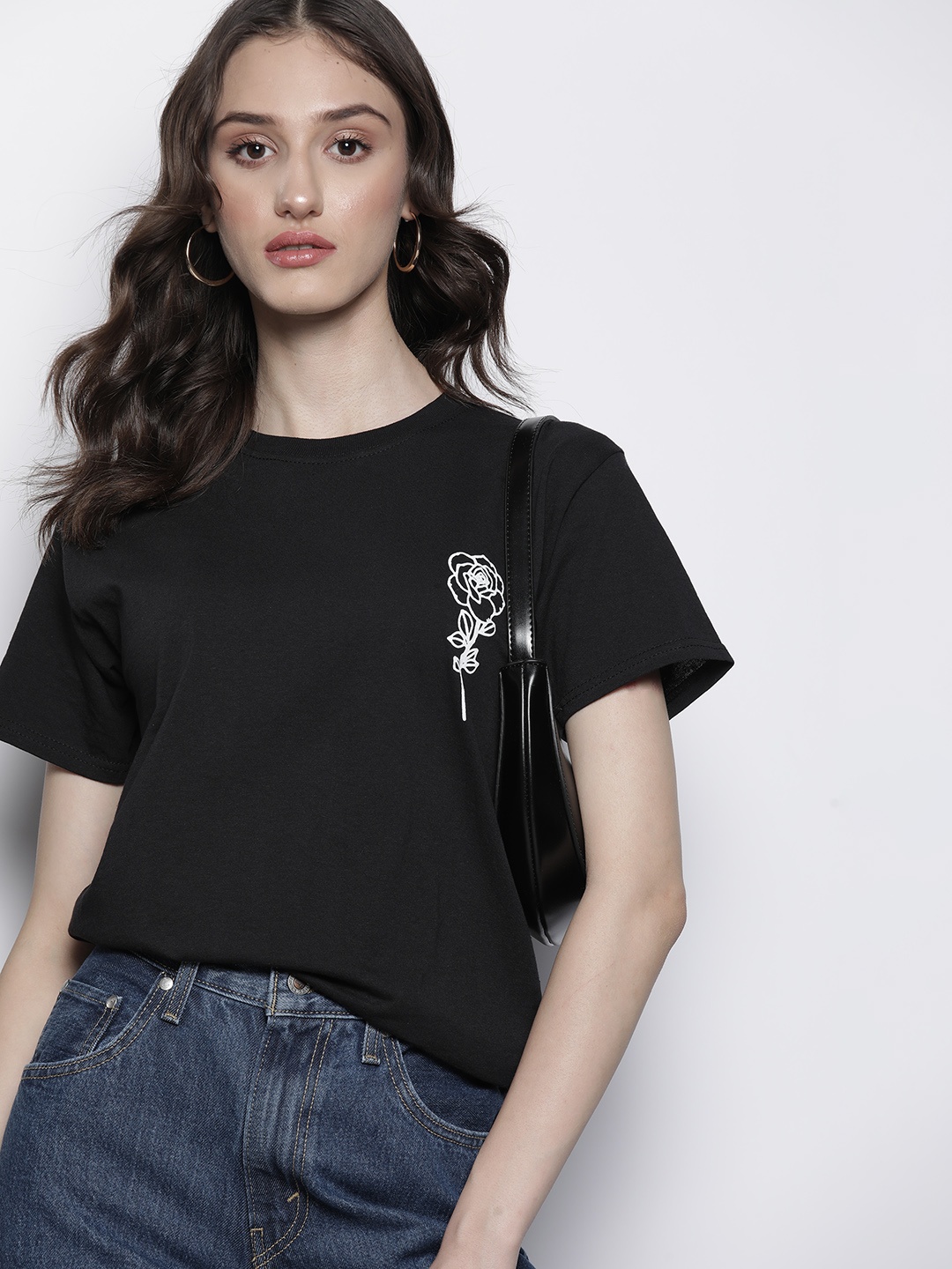 

Boohoo Pure Cotton Longline T-shirt, Black