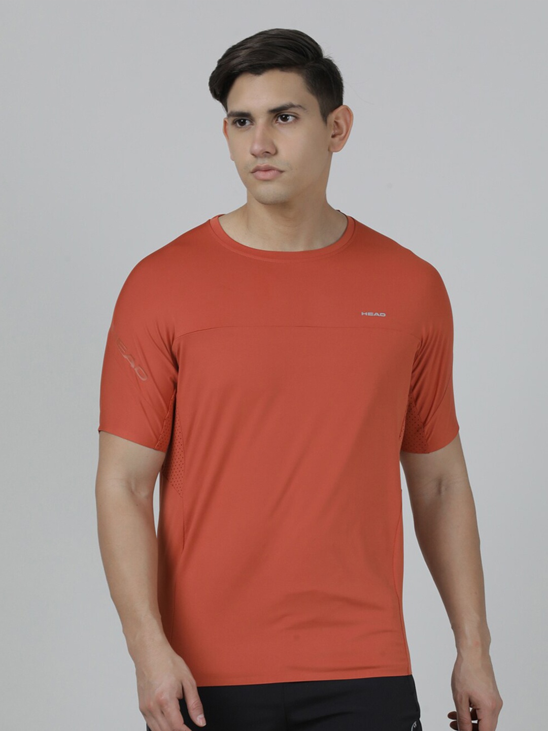 

Head Round Neck Raglan Sleeves Air Sports T-shirt, Rust