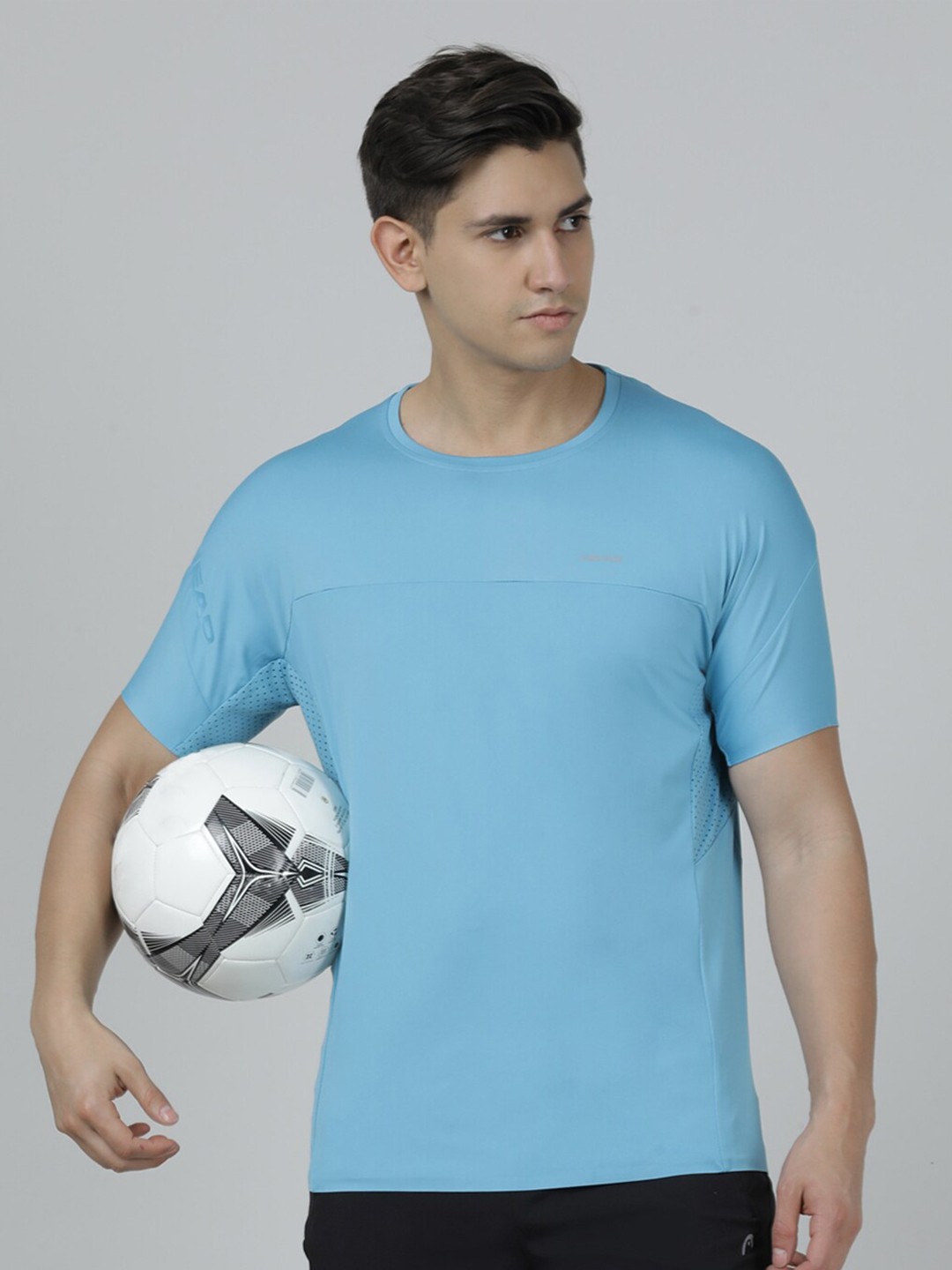 

Head Round Neck Raglan Sleeves Air Sports T-shirt, Turquoise blue