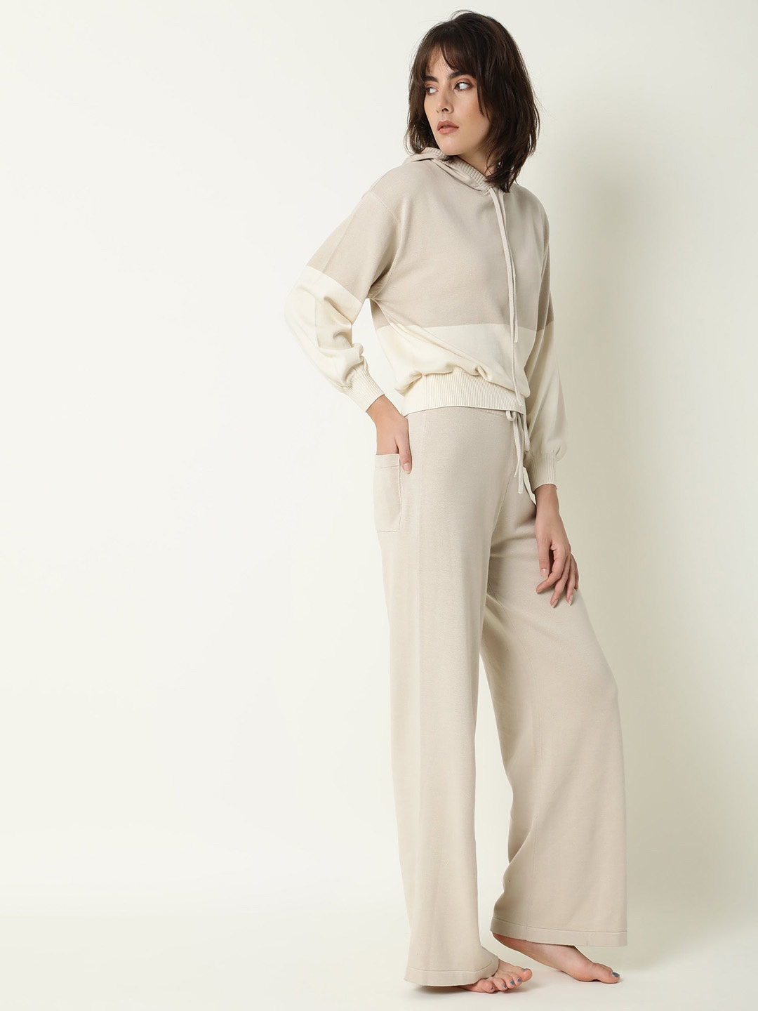 

RAREISM Women Relaxed-Fit Cotton Lounge Pants, Beige