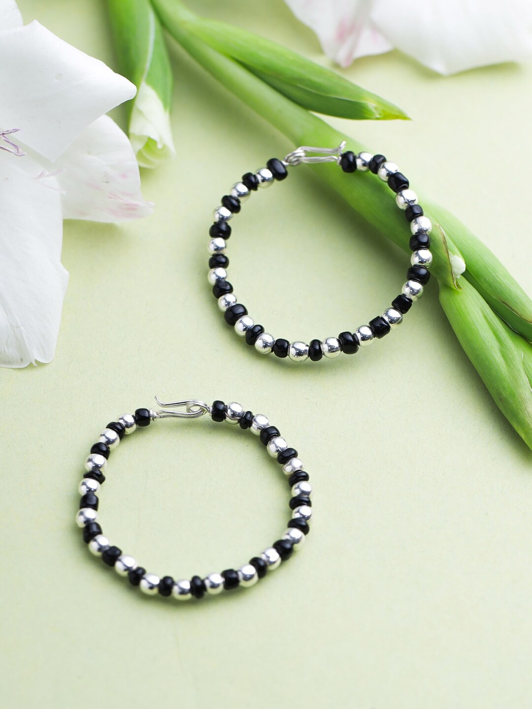 

VIRAASI Kids Set Of 2 Silver-Plated Beaded Multistrand Bracelets, Black